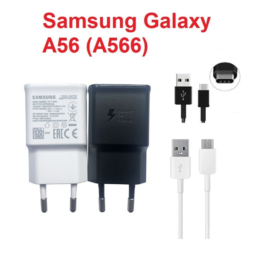 Bộ củ Sạc Samsung Galaxy A56 (A566) 25W 15W USB Dây cáp sạc Type C sạc nhanh Bảo Hành Lâu