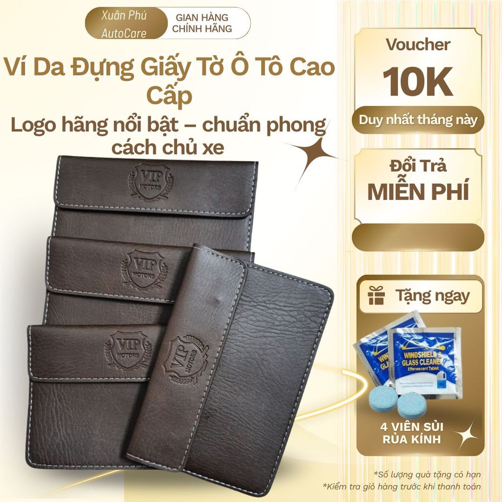 Ví Da Đựng Giấy Tờ Ô Tô Cao Cấp