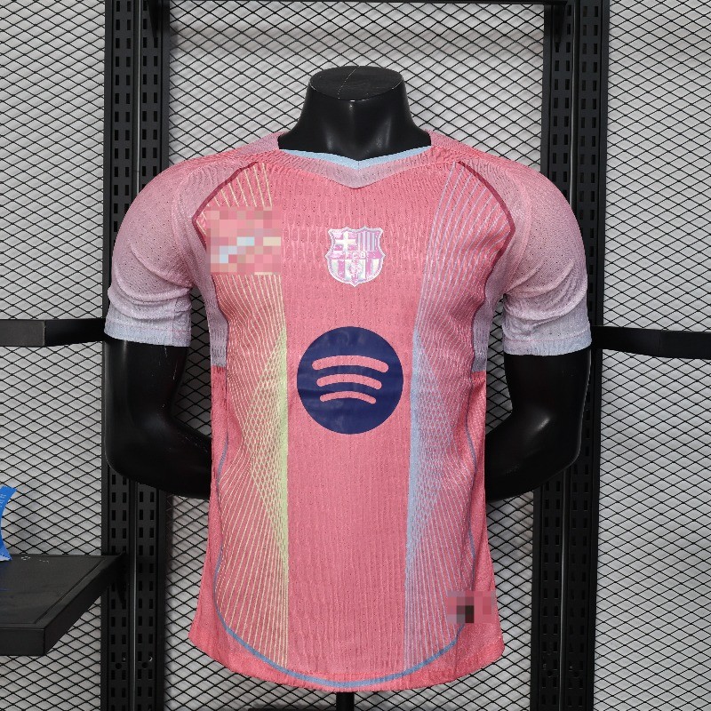 Áo bóng đá Barca 2025-26 phiên bản đặc biệt màu hồng, size S đến 4XL