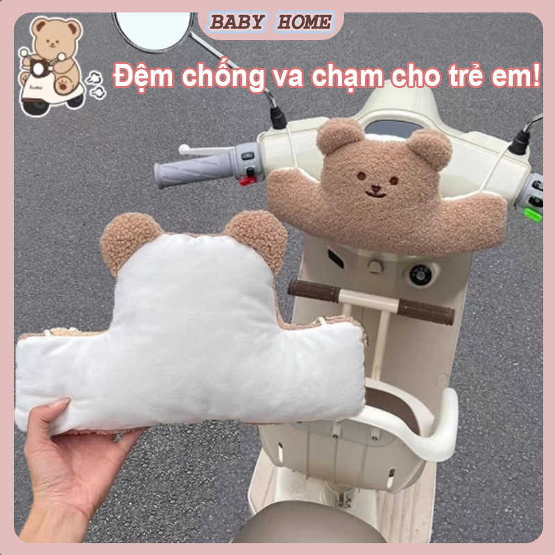 Gối Đệm Bảo Vệ Đầu Chống Va Chạm Cho Bé - Thiết Kế Dễ Thương, Dày Dặn, An Toàn Cho Xe Điện Và Xe Máy