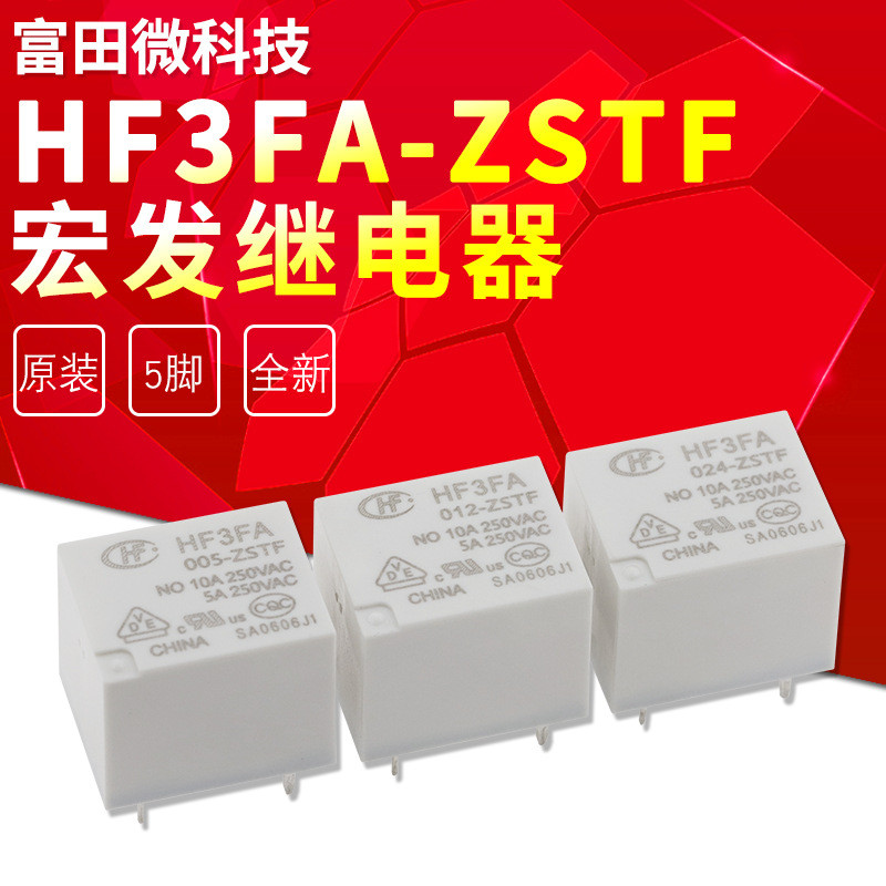 HF3FA-024-ZSTF 24V Một Bộ Chuyển Đổi 5 Chân 10A250VAC Máy Tạo Macro Trắng HONGFA