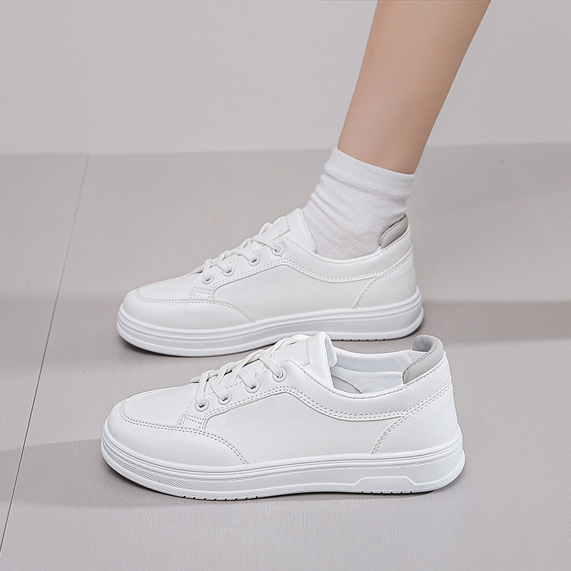 Women's Flat Fashion Korean Style Casual F01Spring lightweight white sneakers for women