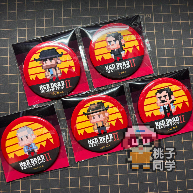 Huy hiệu Arthur Morgan cho hàng hóa trò chơi Red Dead Redemption 2