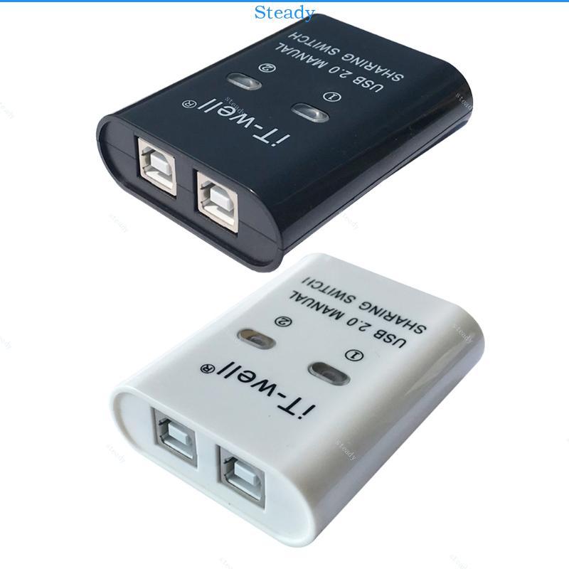 Thiết bị chia sẻ máy in USB ổn định Bộ chia dữ liệu Bộ chia chuyển đổi thủ công Hub 2 trong 1 Out