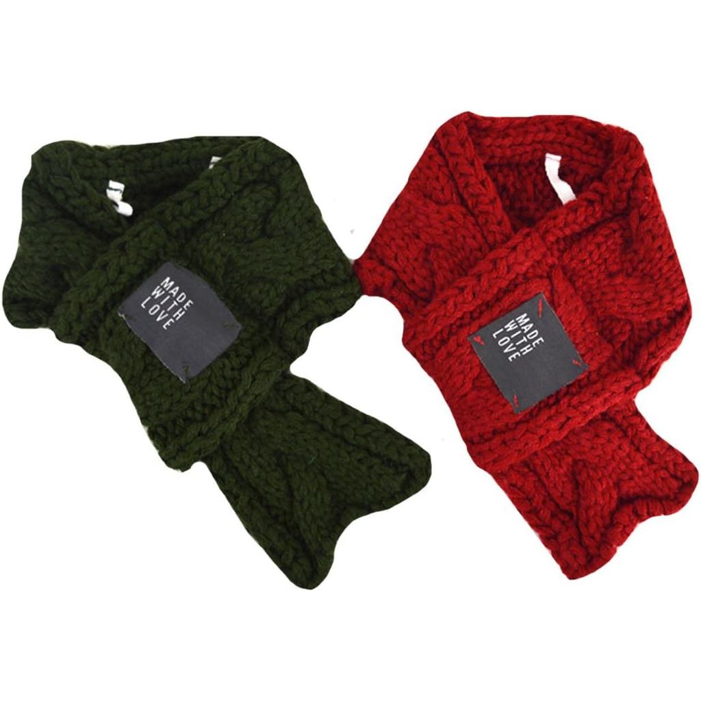 Khăn quàng cổ cho chó cưng Goclothod Vòng cổ dễ thương Khăn quàng cổ Doggie 2 Bộ Muffle cho Giáng si