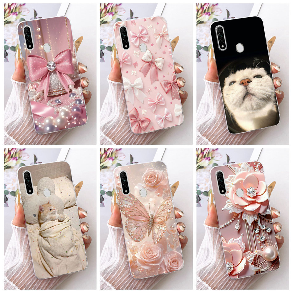 Dành Cho OPPO A31 (2020) / A8 (2019) Vỏ Tranh Hoa Mèo Thanh Lịch Mới Oppo A31 A8 CPH2015 Vỏ Điện Tho
