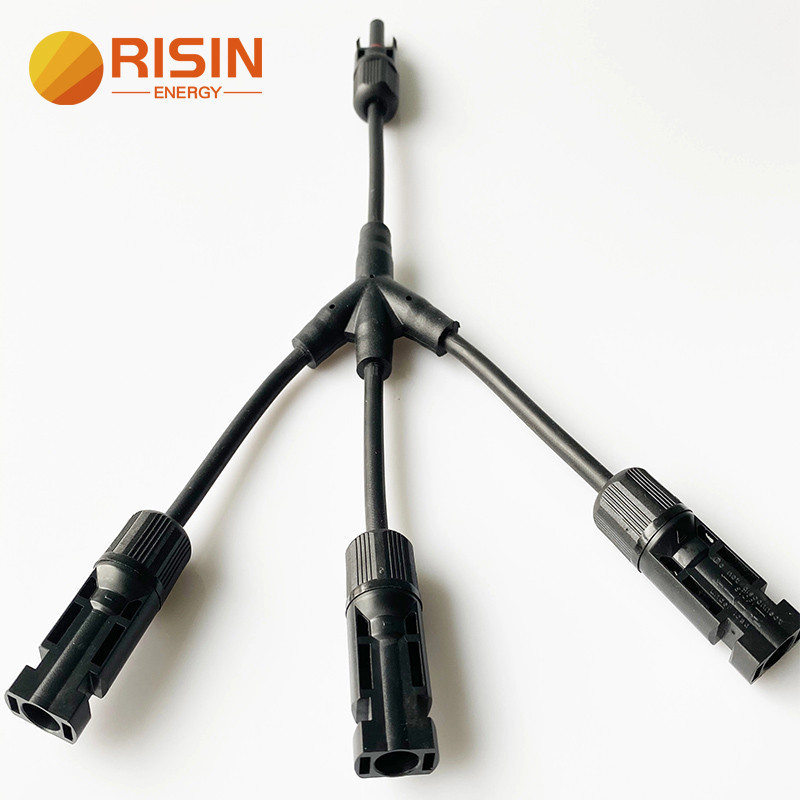 Risin 3input 1output 4ways song song MC4 Bộ kết nối nhánh bảng điều khiển năng lượng mặt trời Dây mở