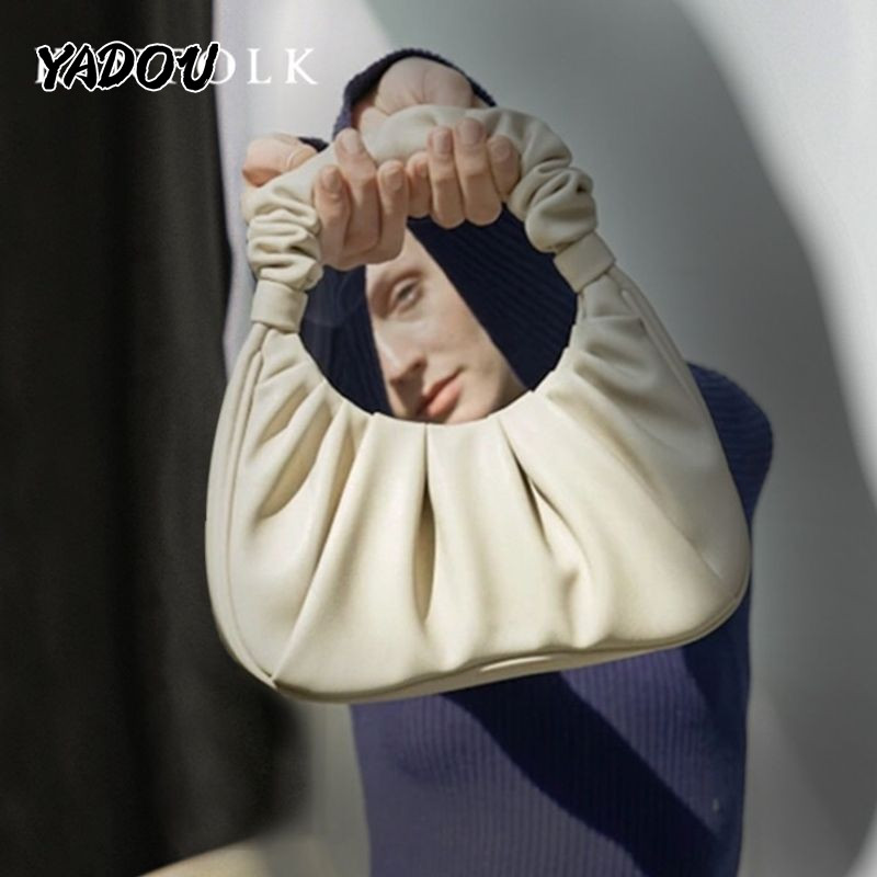 YADOU Cloud MiuMiu Túi Baguette Túi xách Niche mới Kết cấu da Túi đeo vai