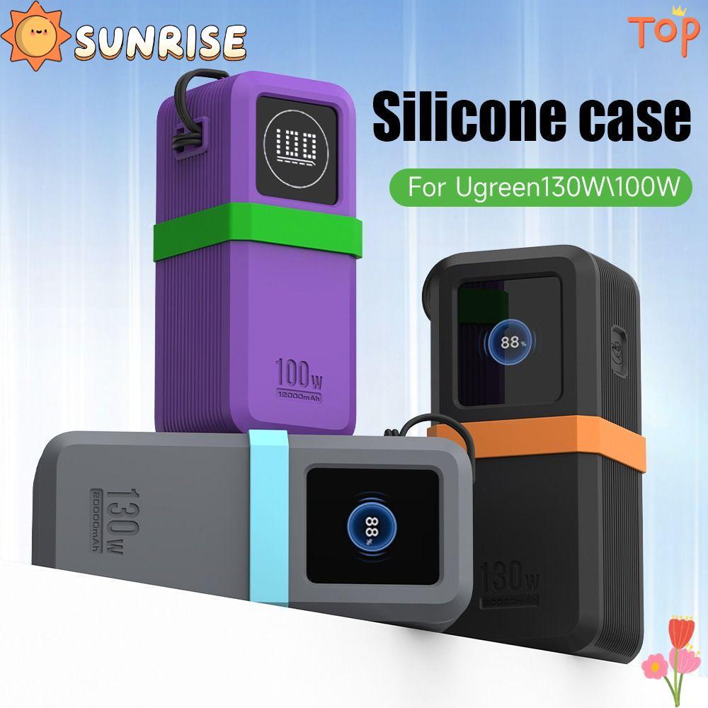 SUNRISE Silicone, Di Động Chống Bụi Bảo Vệ, Mềm Chống Sốc Mang Theo Cho UGREEN Nexode Power Bank 200