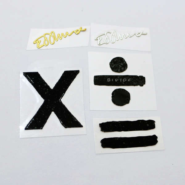 [Sticker 2026] Ed Sheeran Ed Sheeran Metal Signature Post Boss Huang Star Merchandise Golden Mobile 