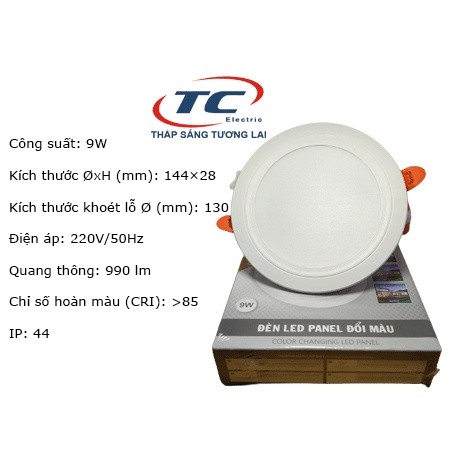 Đèn LED panel đổi màu âm trần 9W Duhal (KDMT0091)