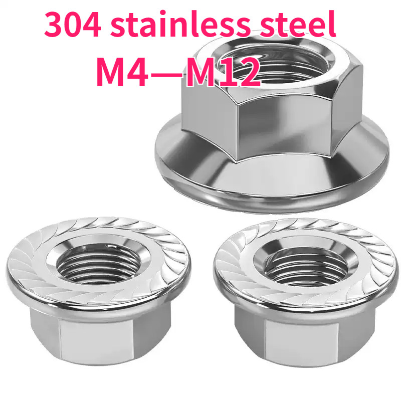 Đai ốc chống trầy xước, đai ốc mặt bích inox 304 tay trái M4 / M5 / M6 / M8 / M10 / M12 【 999-MB 】