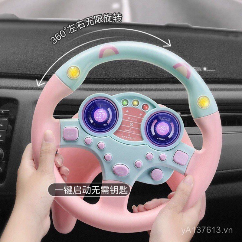 Bạn Gái Phía Sau Mô Phỏng Xe Bé Máy Chơi Game Trẻ Em Cốc Hút Giả Đồng Phi Công Lái TJGU