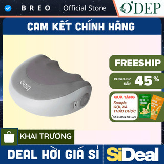 Gối Massage cổ vai gáy Breo P2 - Xoa bóp êm ái không gây đau - Pin sạc dùng lâu - Chườm nóng - SIDEAL SIO