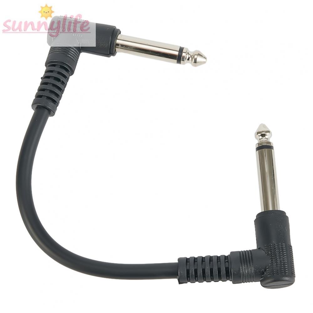 【Spot goods】Heavy Duty 14in Plug Wire Right Angle Guitar Effects Pedal Cable Connector Black