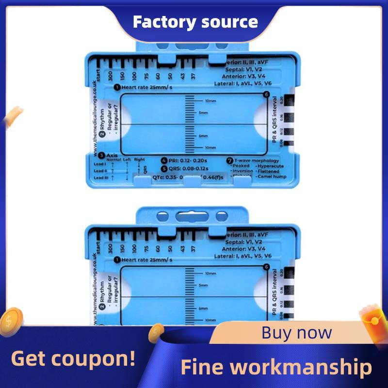 2 CÁI ECG 7 bước Thước ECG Thước 7 bước cho ECG Thước 7 bước ECG Thước đo ECG, Công cụ đánh giá ECG 