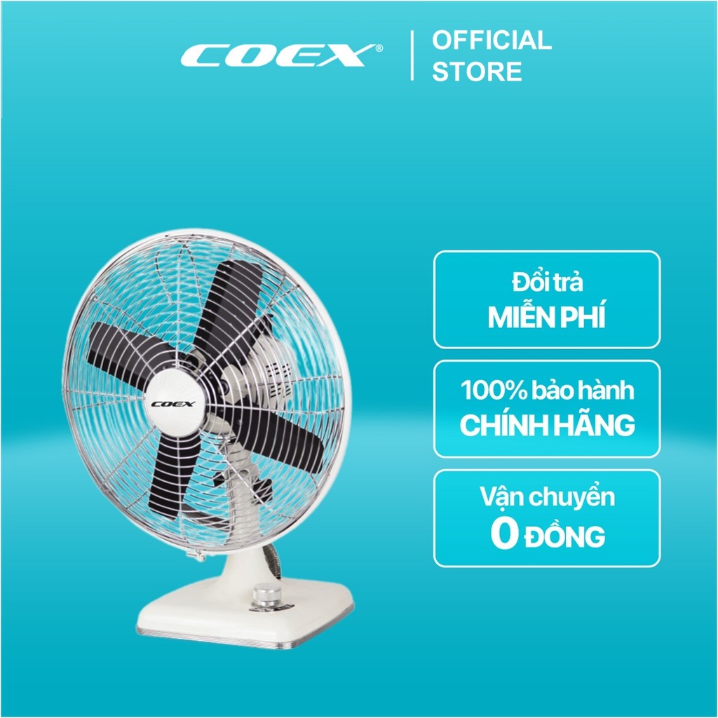 [COEX OFFICIAL] Quạt bàn 4 cánh cao cấp Coex CIF-7123 - BH chính hãng,Ship 0đ