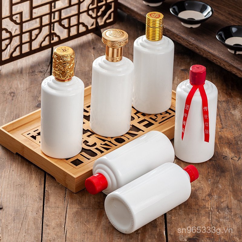 Bayonet Bệnh Viện Maokong Chai Rượu Tự Dán 0.5kg Loại Chai Rượu Vang Trắng Bao Bì Thủy Tinh Bên Tron