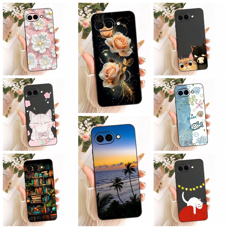 Bao Da Google Pixel 9a Ốp Lưng Silicon Mèo Dễ Thương Thời Trang Bướm Sơn Ngộ nghĩnh Vỏ G3Y12 GXQ96 G