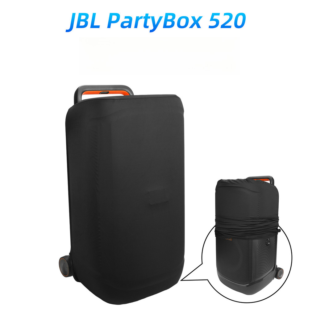 Dust cover for JBL PartyBox 520 speakers, made of soft Lycra material