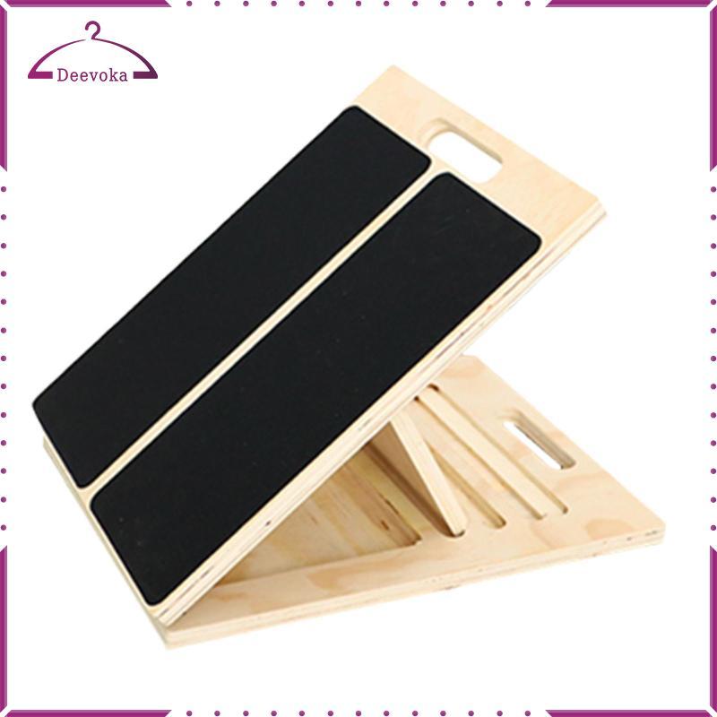 Slant Board Điều Chỉnh Được từ Gỗ Chống Trượt - Hỗ Trợ Tập Squat và Plank