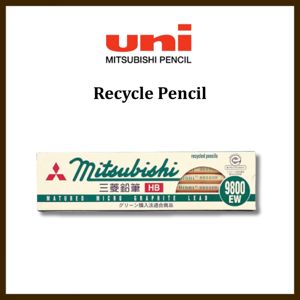 Mitsubishi Pencil Recycled Pencil 9800EW 2B 1 dozen K9800EW2B