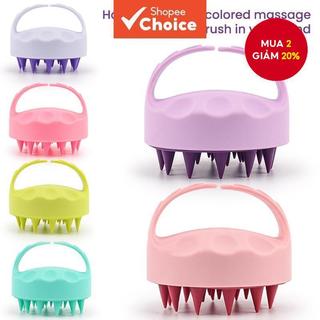  Bàn Chải Massage Da Đầu Silicon Mềm Mại Thân Thiện Với Da Dầu Gội Lược Spa Dụng Cụ Làm Tóc Salon Cần Thiết Cho Tắm Nữ & Nam 