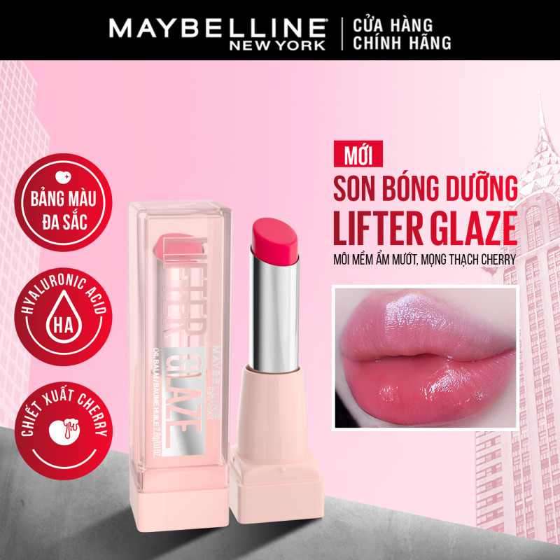 Son bóng dưỡng Maybelline New York Lifter Glaze cho môi mềm ẩm mướt, mọng thạch Cherry 2.8g | BigBuy360 - bigbuy360.vn