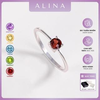   BẢO HÀNH TRỌN ĐỜI  Nhẫn Bạc 925 Ngọc Tinh Quang  Mang Hàng Ngày Quà Tặng May Mắn Nam Nữ ALINA 2786 