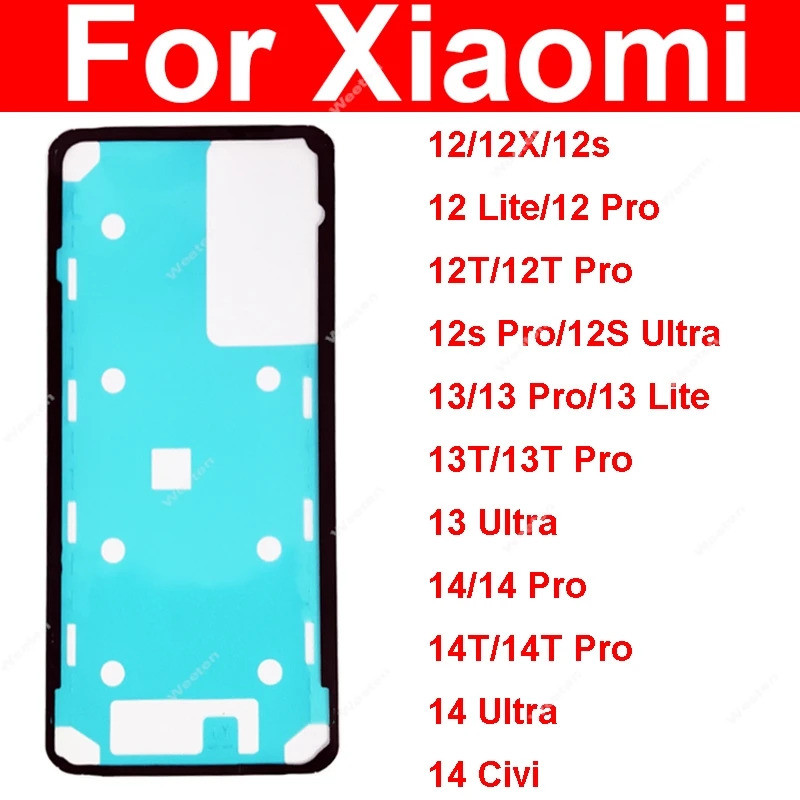 Ốp điện thoại Pin Dính Keo Cho Xiaomi 12 12s 12X 12T 13 13T 14 Lite Pro Ultra Civi Mặt Sau Nhà Ở Băn