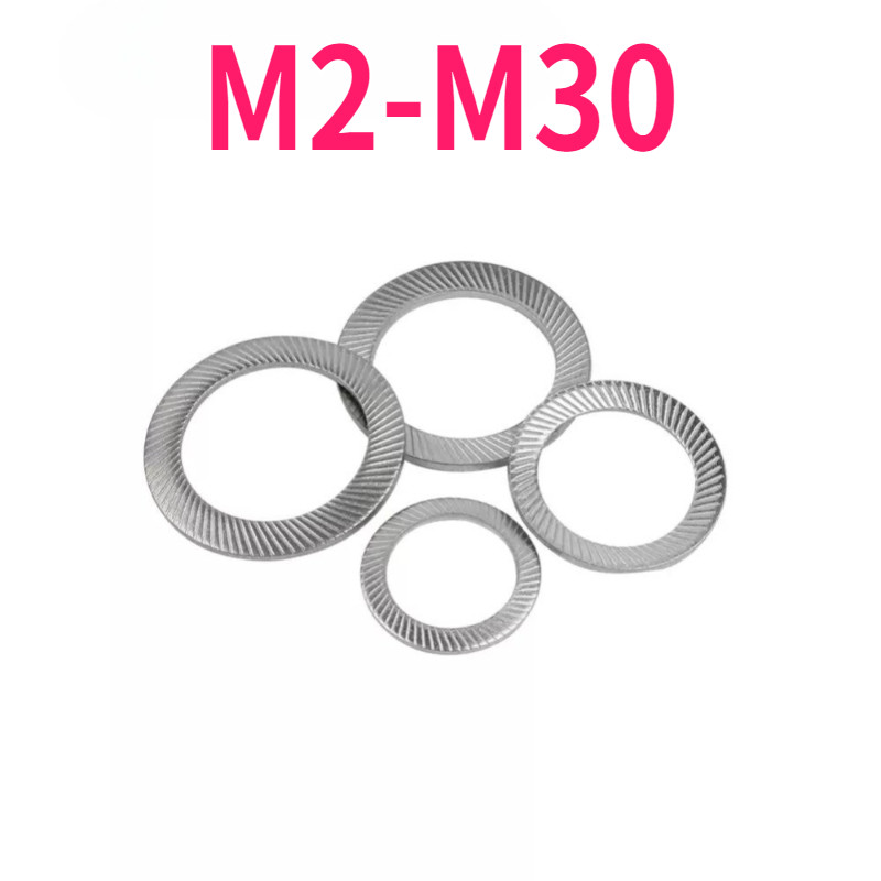 Miếng đệm khóa miếng đệm răng hai mặt bằng thép không gỉ 304 miếng đệm chống trượt M2-M30 [999-MB]