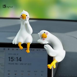  KgYewl Nhựa Hoạt Hình Động Vật Trang Trí Cho Xe Bàn Tivi Bảng Điều Khiển Màn Hình Ý Tưởng Quà Tặng Dễ Thương 3D Vịt Hình Mini Nhựa Vịt Trang Trí Playfulful Mới 