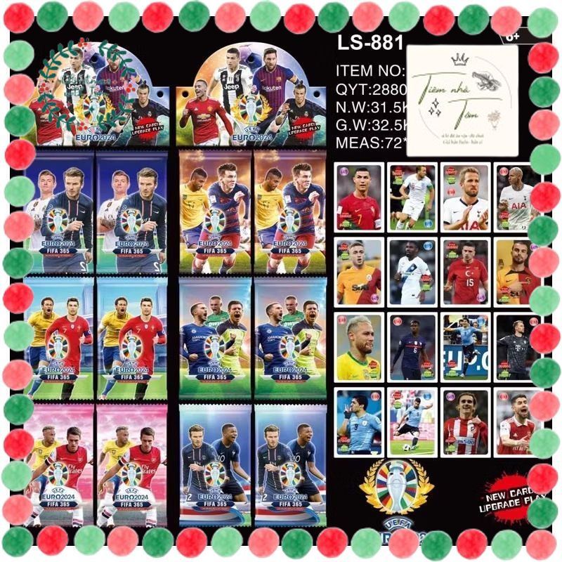 Dây Bài 36 Gói Thẻ Bài Cầu Thủ Bóng Đá Nổi Tiếng Ronaldo, Messi, Đầy Đủ Các Ngôi Sao Bóng Đá Thế Giớ