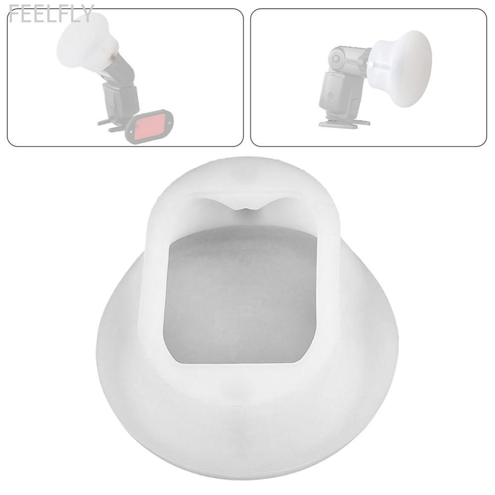 FEELFLY Universal Soft Silicone Flash Light Cover Diffuser Dome Bounce Fit for Godox V860 V850 TT685