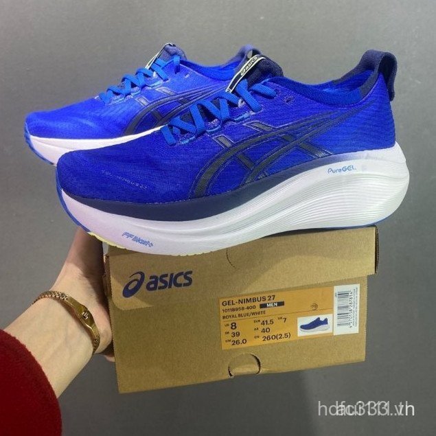Gel-Nimbus 27 Giày Chạy Bộ Nam Nữ Gel-Nimbus 26 Đệm Giày Thể Thao Nhẹ 1011B958-401 5CSY AXIL
