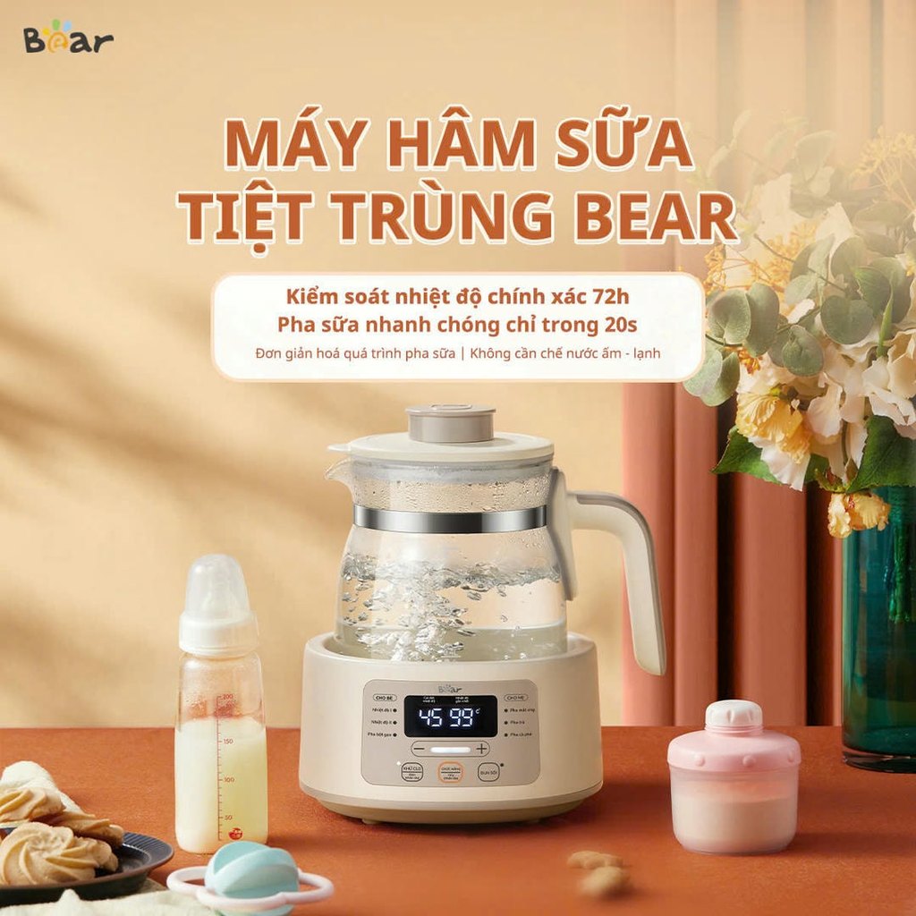 Máy đun nước hâm sữa Bear WW-4H12L (Bản Quốc Tế)-WW-4H12L