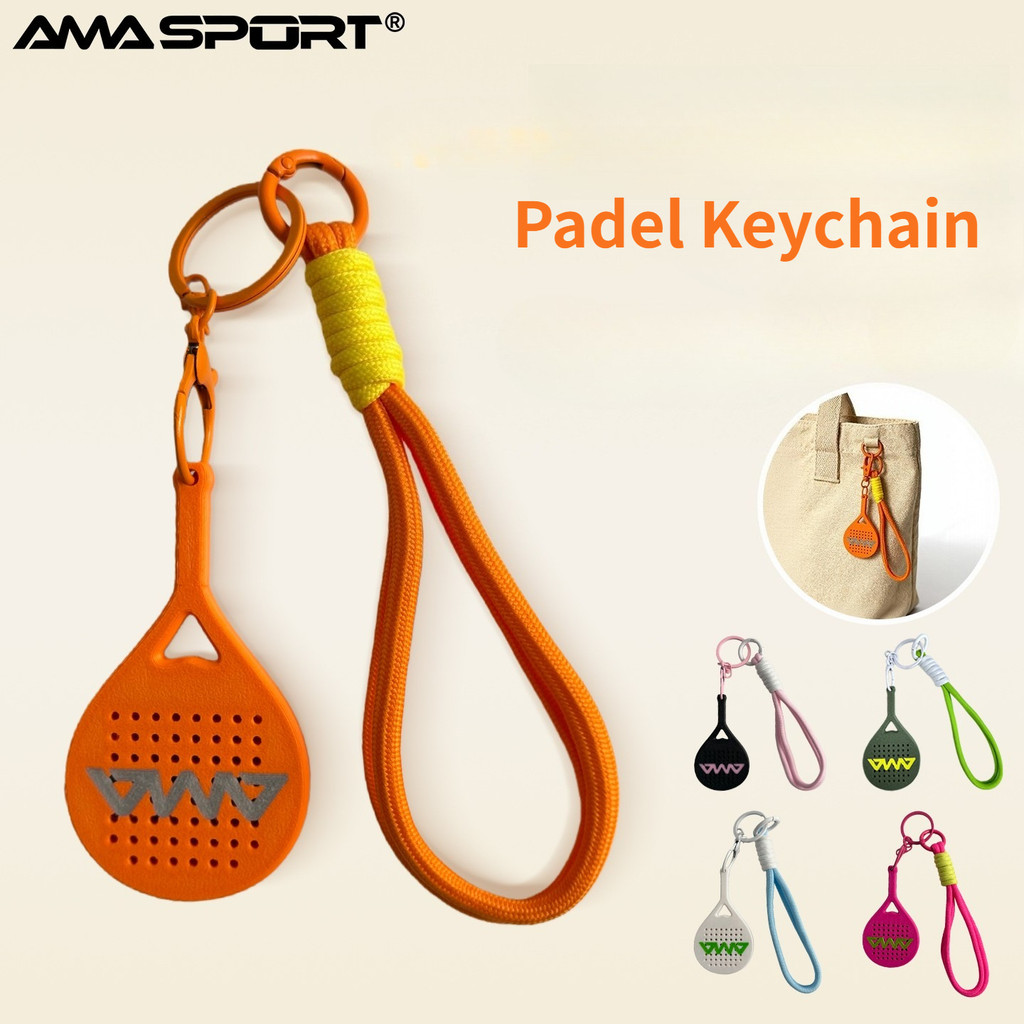 AMASPORT Móc khóa Padel, chất liệu PLA, phụ kiện thời trang cho túi và vợt padel