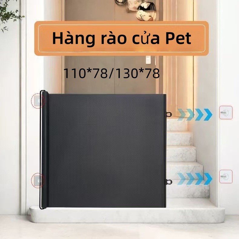 110*78/ 130*78cm Thanh Chắn Chó Mèo，Hàng Rào Gấp Gọn，Tấm Chắn Cửa Chó Mè，Cổng Cho Chó Có Thể Thu Vào