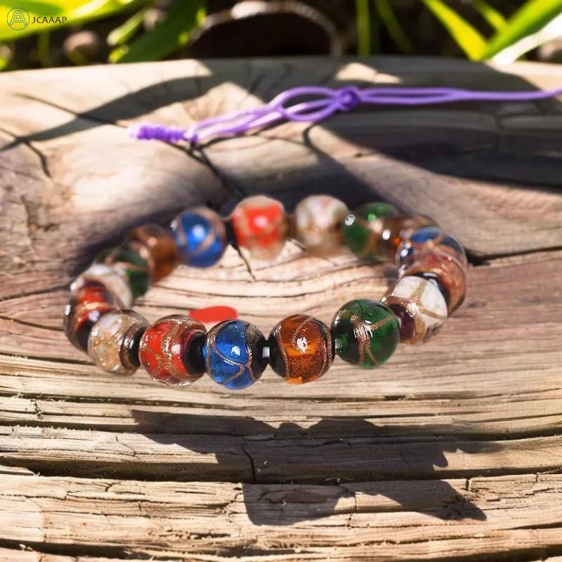 Vòng tay đàn hồi acrylic hạt vuông và cườm hình học -Style boho, phù hợp nam nữ, món quà trang sức c