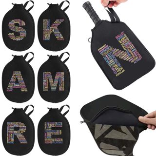 Túi đựng vợt Pickleball có khóa kéo ngăn đựng lưới một lớp bảo vệ vợt dòng chữ series