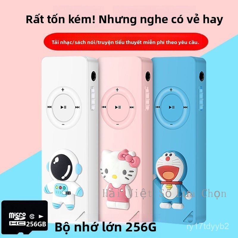 Máy nghe nhạc MP3 chính hãng mới, máy nghe nhạc mini Walkman MP4, khe cắm thẻ MP3 cho sinh viên, loa