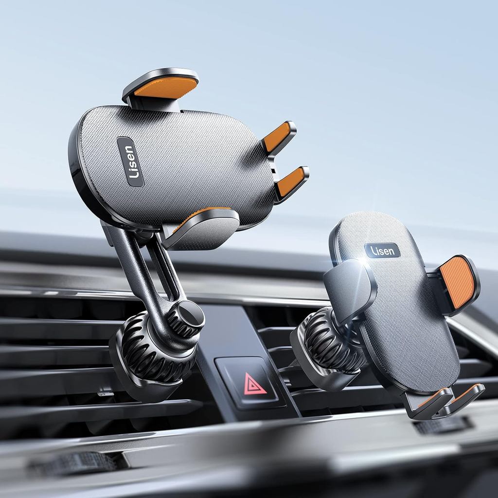Giá đỡ ô tô LISEN cho iPhone - Giá đỡ điện thoại thông hơi đa năng cho ô tô [Bộ 2 móc] rảnh tay, Phù