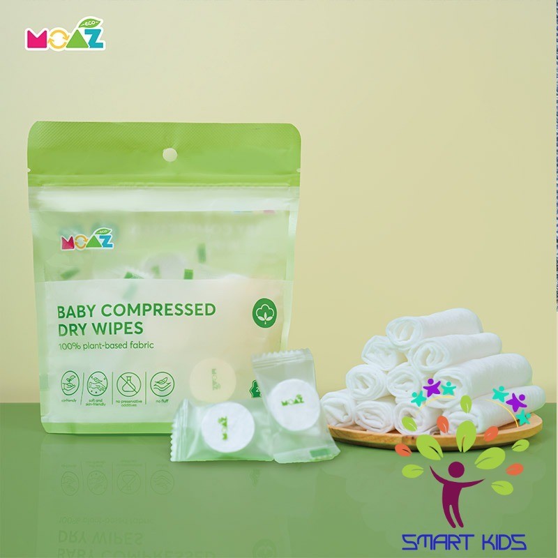 Khăn Nén Khô Moaz Eco Túi 20 Viên Sản Phẩm Mới Của Moaz Bebe