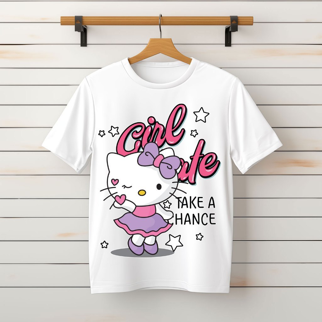 Áo phông, Áo Thun Áo Cộc unisex Nam Nữ, Hello Kitty 71 - Form Xuông [Vietnam FC]