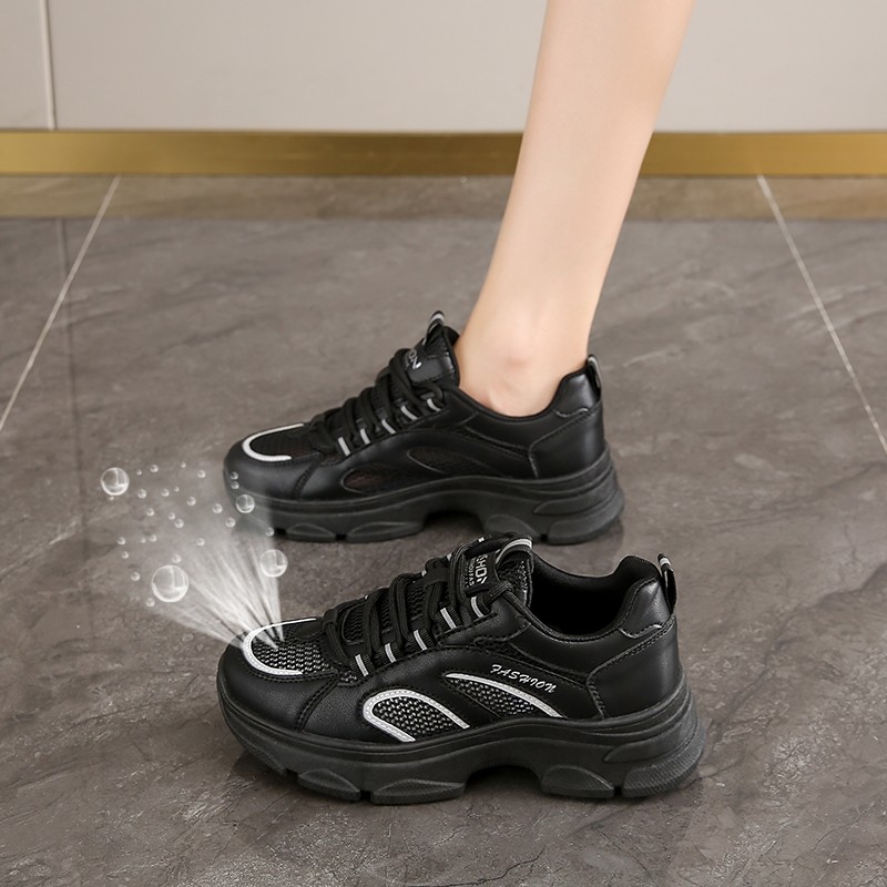 Women's Flat Fashion Korean Style Casual Summer Through the Net Women's Sports Dad Sneakers