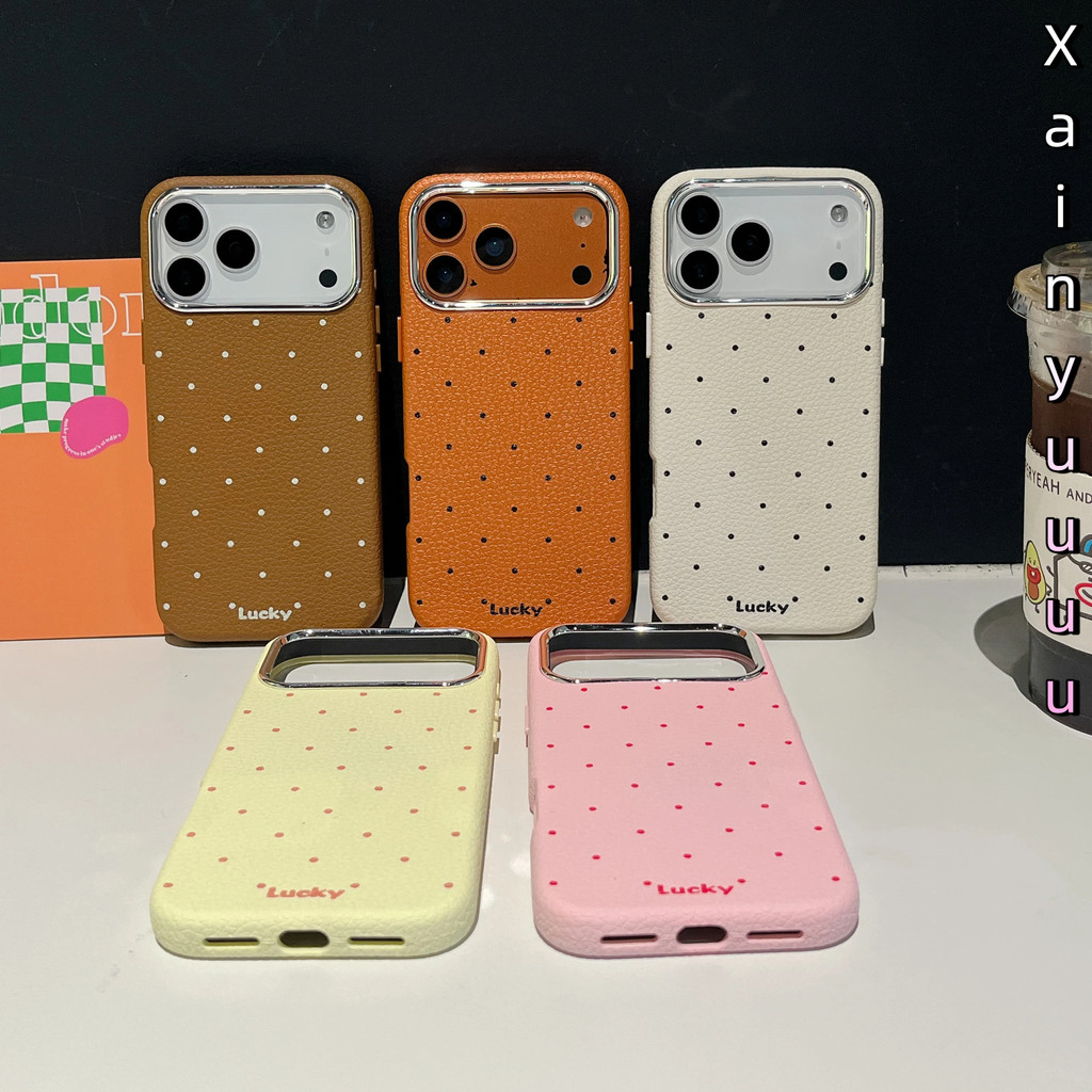 INS Cá Tính Chấm Bi Điểm Màu Ốp lưng IPhone17 16 15 14 13 Pro Max 15Pro 17ProMax 16PM Chống Sốc Chốn