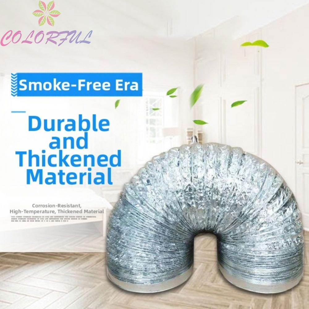【COLORFUL】16 Feet Range Hood Vent Hose 6 Inch Diameter Aluminum Foil Exhaust Pipe Flexible