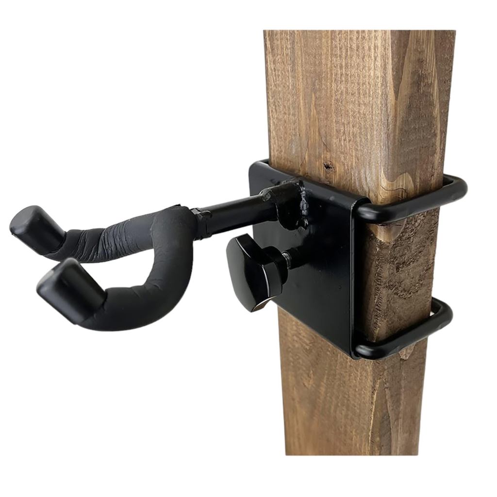 Waki Sangyo WALIST-ONE Wall-Mounted Guitar Hanger, Semi-Gloss Black, W1-014, for Wall Storage and Di