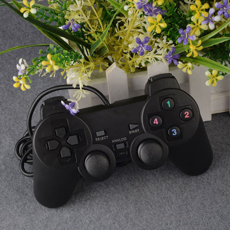 Cửa hàng mới Ưu đãi đặc biệt Tay cầm chơi Game có dây PS2 Thích hợp cho tay cầm máy chơi Game PS2 vớ