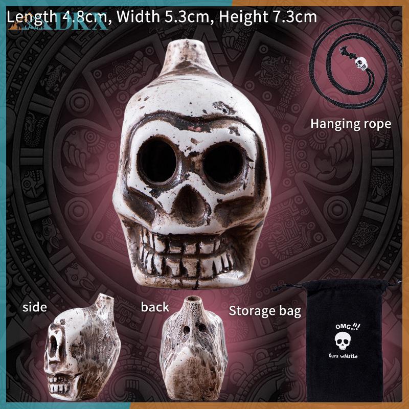 DKX Original Aztec Death Còi To La hét Aztec Death Whistle Mới lạ Skeleton Còi Halloween Đồ dùng dự 